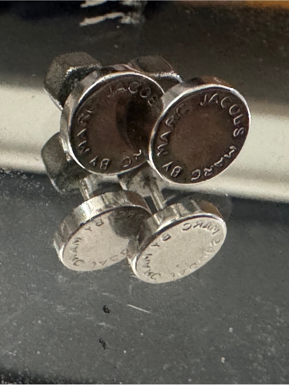 Marc Jacobs Silver Disc earrings